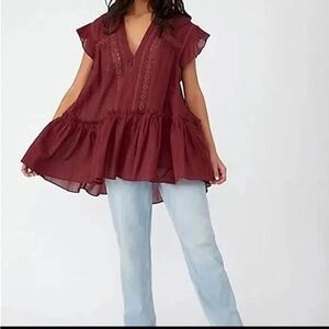 Free People lace Baby Blues tunic top
